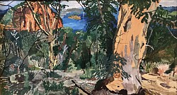 Above Victoria Falls. 680 x380 Acrylic on board.   $110