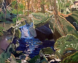 A Pool Among Boulders on the Grand Canyon Walk. 730 x 600 Acrylic on board.   $170