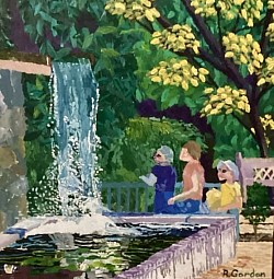 Waterfall at Mount Tomah. 600 x600 Acrylic on board     $190