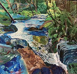 Creek near Blaxland 620 x 630 Glossed Acrylic on board  $135