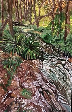 Coxs River near Old Hartley 420 x 280 Glossed Acrylic on board $165