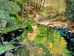 Pool in Bedford Creek.  Acrylic on board.  500 x 655.   $290